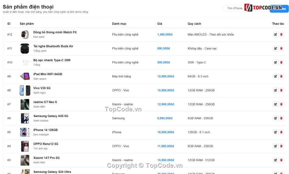 web bán điện thoại,web bán điện,bán web
